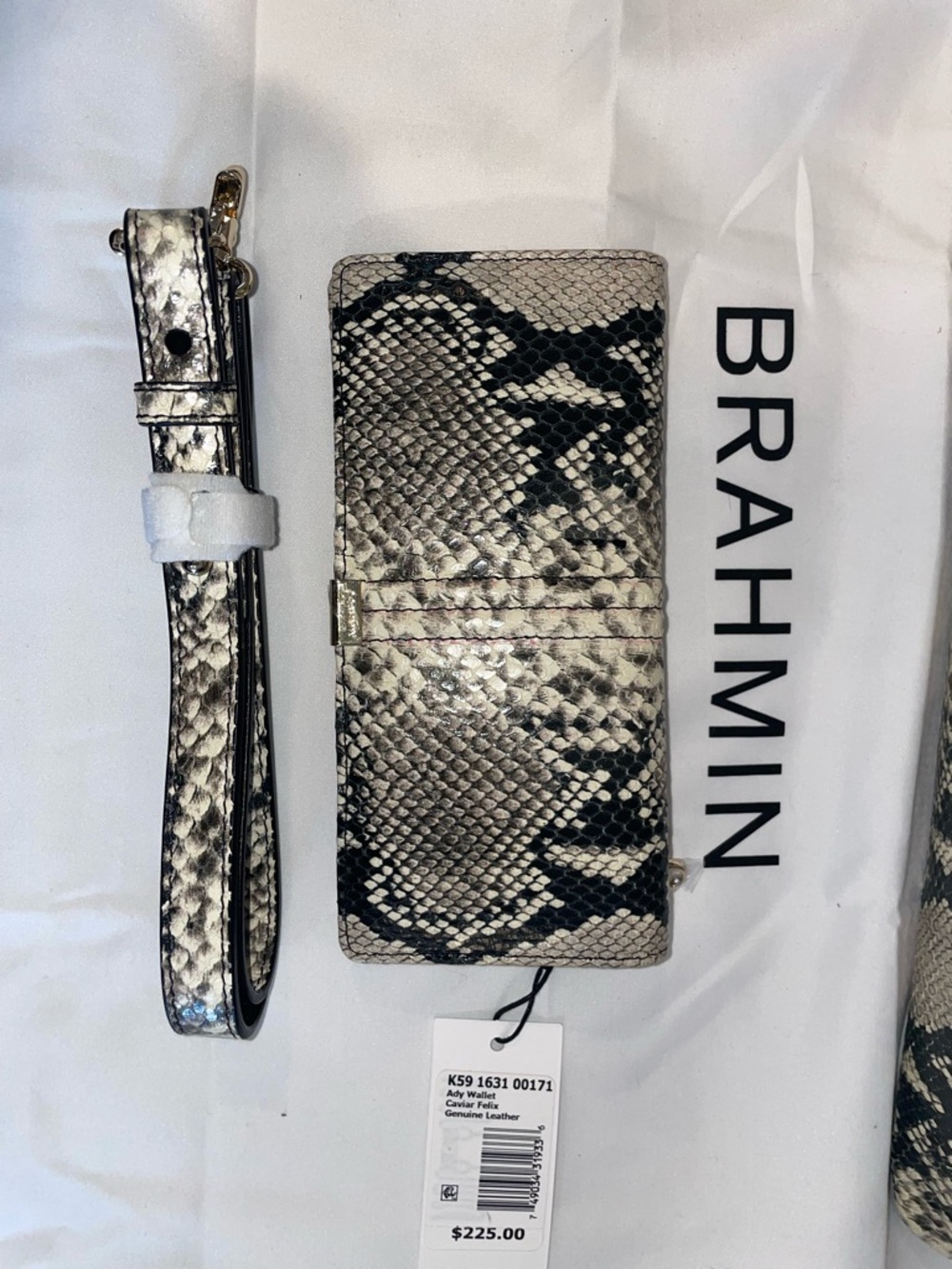Brahmin Elaine Caviar Felix Satchel with Matching Wallet - Picture 4 of 6